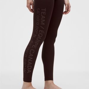 Lululemon Team Canada EMBOSS Align High Rise HR Pant Legging 28” Garnet New